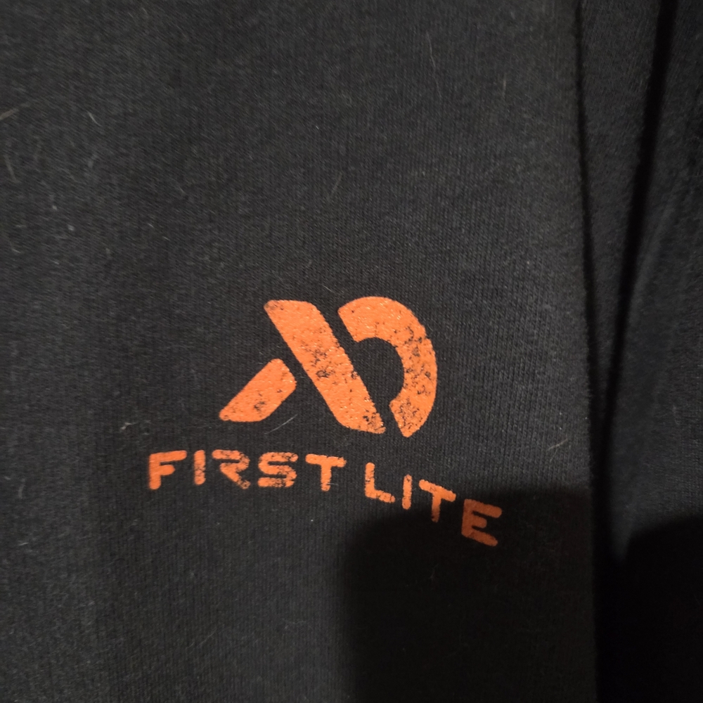 First Lite Black Hoodie with Orange Ram Graphic - Picture 3 of 4